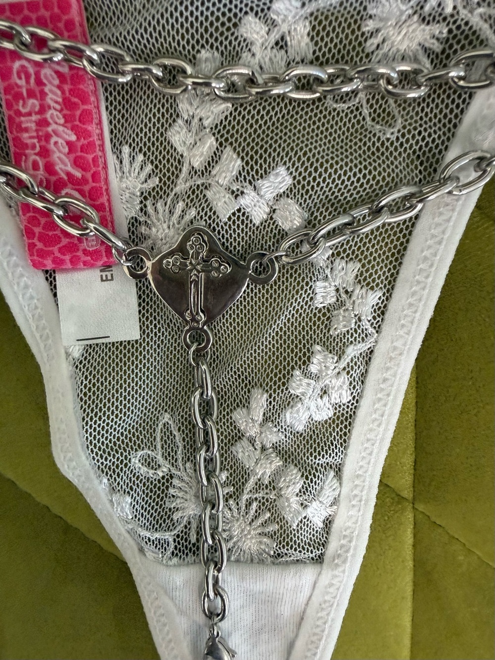 Heart cross G string